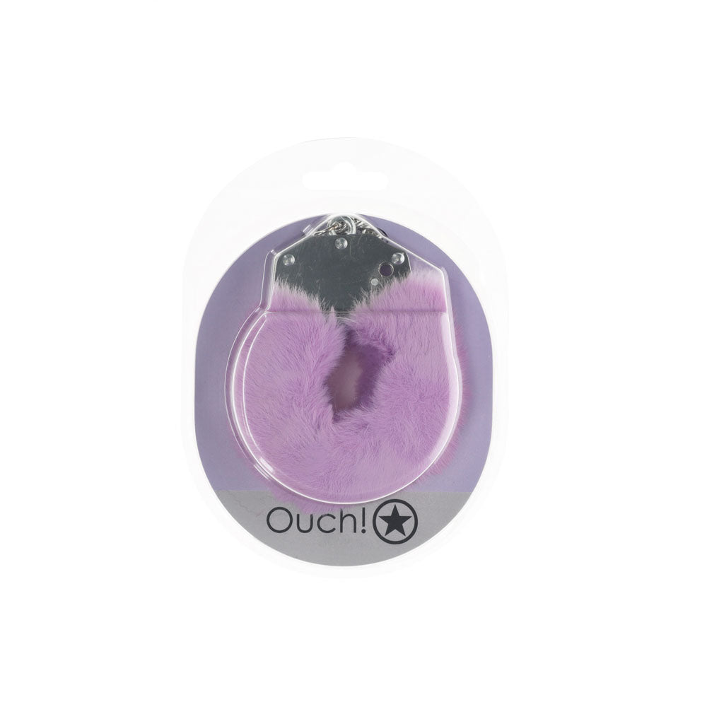 OUCH! Heavy-Duty Fluffy Cuffs Lavender Fluffy Restraints